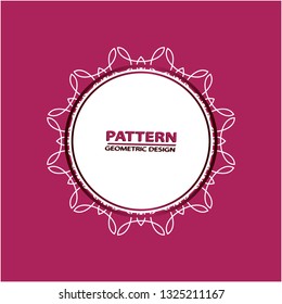 Graphic ornament. Vector pattern. Abstract geometric frame. Circles abstract background