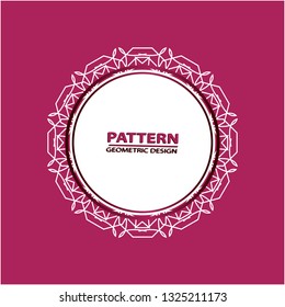 Graphic ornament. Vector pattern. Abstract geometric frame. Circles abstract background