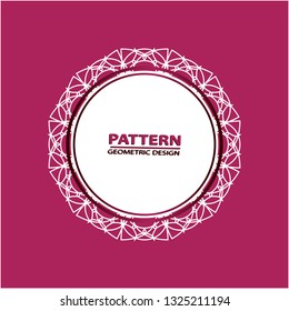Graphic ornament. Vector pattern. Abstract geometric frame. Circles abstract background