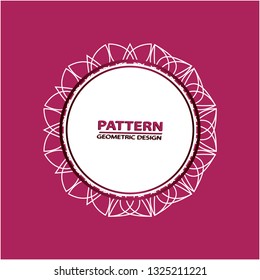 Graphic ornament. Vector pattern. Abstract geometric frame. Circles abstract background