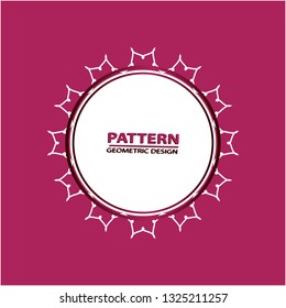 Graphic ornament. Vector pattern. Abstract geometric frame. Circles abstract background