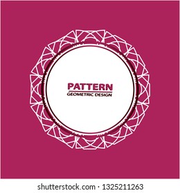 Graphic ornament. Vector pattern. Abstract geometric frame. Circles abstract background