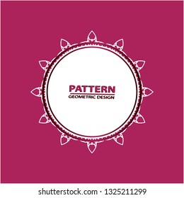 Graphic ornament. Vector pattern. Abstract geometric frame. Circles abstract background