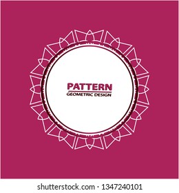  Graphic ornament. Vector pattern. Abstract geometric frame. Circles abstract background.