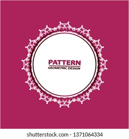 Graphic ornament. Vector pattern. Abstract geometric frame. Circles abstract background