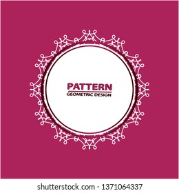 Graphic ornament. Vector pattern. Abstract geometric frame. Circles abstract background