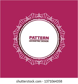Graphic ornament. Vector pattern. Abstract geometric frame. Circles abstract background