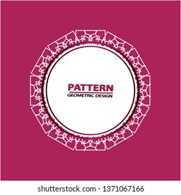 Graphic ornament. Vector pattern. Abstract geometric frame. Circles abstract background