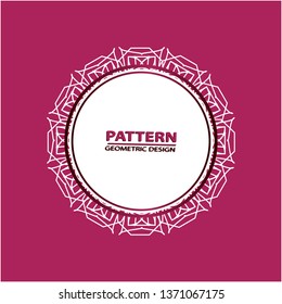 Graphic ornament. Vector pattern. Abstract geometric frame. Circles abstract background