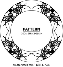 Graphic ornament. Vector pattern. Abstract geometric frame. Circles abstract background 