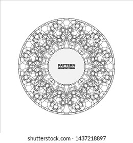 Graphic ornament. Vector pattern. Abstract geometric frame. Circles abstract background.