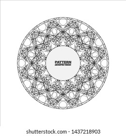 Graphic ornament. Vector pattern. Abstract geometric frame. Circles abstract background.