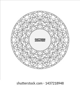 Graphic ornament. Vector pattern. Abstract geometric frame. Circles abstract background.