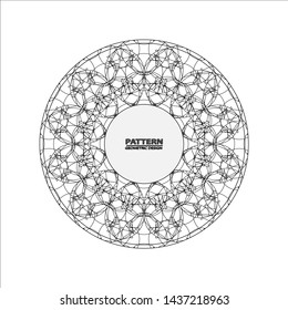 Graphic ornament. Vector pattern. Abstract geometric frame. Circles abstract background.