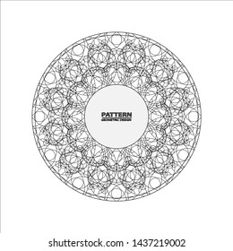 Graphic ornament. Vector pattern. Abstract geometric frame. Circles abstract background.