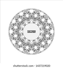 Graphic ornament. Vector pattern. Abstract geometric frame. Circles abstract background.