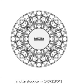 Graphic ornament. Vector pattern. Abstract geometric frame. Circles abstract background.