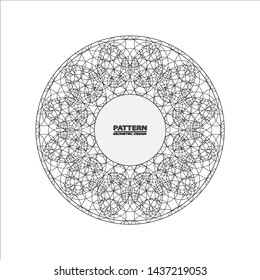 Graphic ornament. Vector pattern. Abstract geometric frame. Circles abstract background.