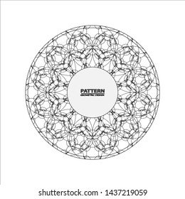 Graphic ornament. Vector pattern. Abstract geometric frame. Circles abstract background.