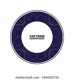 Graphic ornament. Vector pattern. Abstract geometric frame. Circles abstract background.