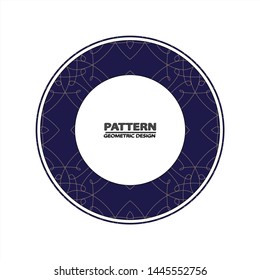 Graphic ornament. Vector pattern. Abstract geometric frame. Circles abstract background.