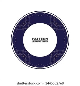 Graphic ornament. Vector pattern. Abstract geometric frame. Circles abstract background.