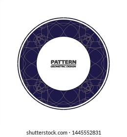 Graphic ornament. Vector pattern. Abstract geometric frame. Circles abstract background.