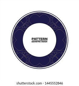 Graphic ornament. Vector pattern. Abstract geometric frame. Circles abstract background.