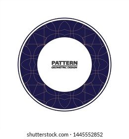 Graphic ornament. Vector pattern. Abstract geometric frame. Circles abstract background.