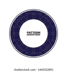 Graphic ornament. Vector pattern. Abstract geometric frame. Circles abstract background.