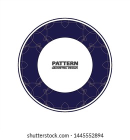 Graphic ornament. Vector pattern. Abstract geometric frame. Circles abstract background.