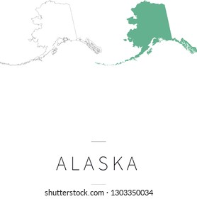 Graphic outline of Alaska