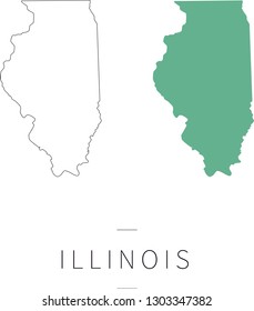 Graphic outline of Illinois