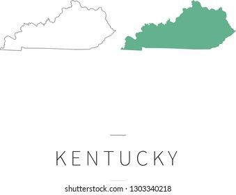 Kentucky Outline Images, Stock Photos & Vectors | Shutterstock