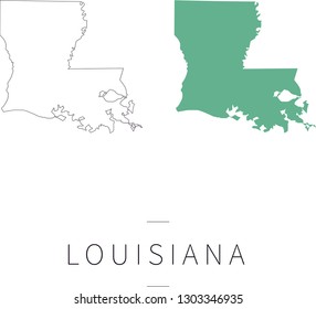 Graphic outline of Louisiana