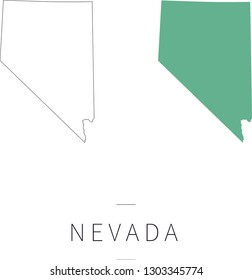 Graphic outline of Nevada