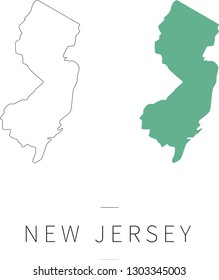 Graphic outline of New Jersey