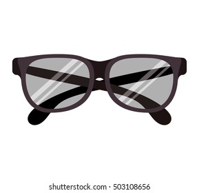 graphic with oval glasses lens