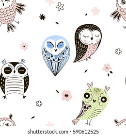 graphic owl pattern