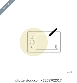diseño vectorial de línea de teclado gráfico