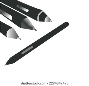 graphic pad with Pen tablet, stylus, drawing tool isolated outline sign. Digital devices and electronic gadgets concept. graphic pad element vector, Pen vector design