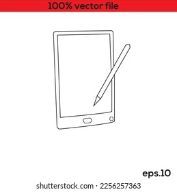 graphic pads line art vector image 