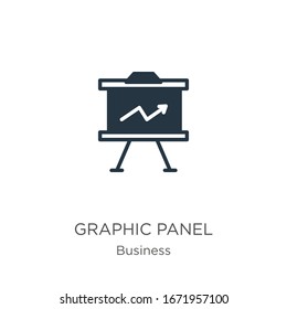 Graphic panel icon vector. Trendy flat graphic panel icon from business collection isolated on white background. Vector illustration can be used for web and mobile graphic design, logo, eps10
