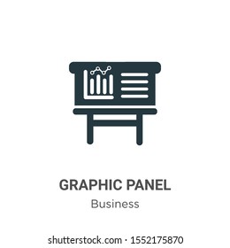 Graphic panel vector icon on white background. Flat vector graphic panel icon symbol sign from modern business collection for mobile concept and web apps design.