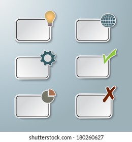 Graphic Paper Stickers Set