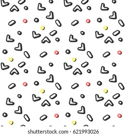 the graphic pattern of the arrows, geometric shapes and circles