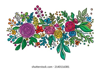 Graphic pattern created from natural flower leaves.
