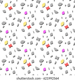 graphic pattern of grey geometric shapes