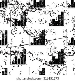 Graphic pattern, grunge, black image on white background