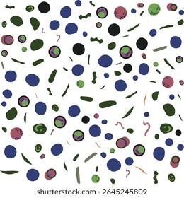 Padrão Gráfico de Formas e Cores Mistas 